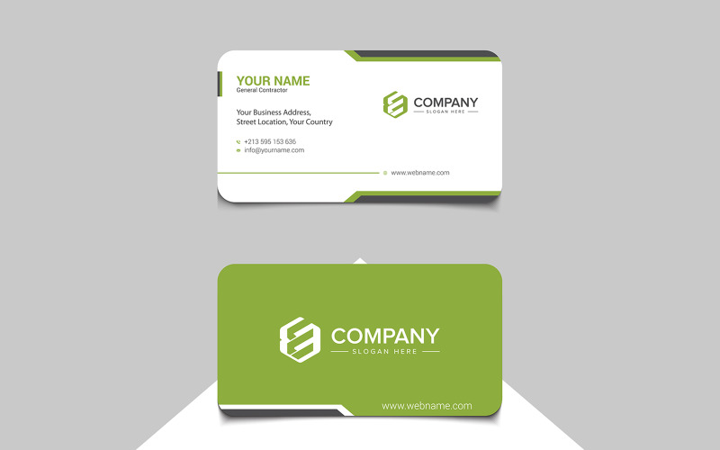 Business Card Design Set Vector Illustrations Logo Template