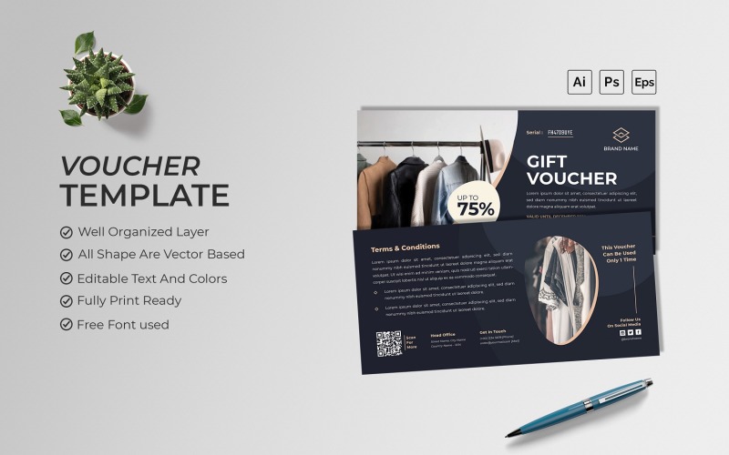 Casual Boutique Gift Voucher Corporate Identity