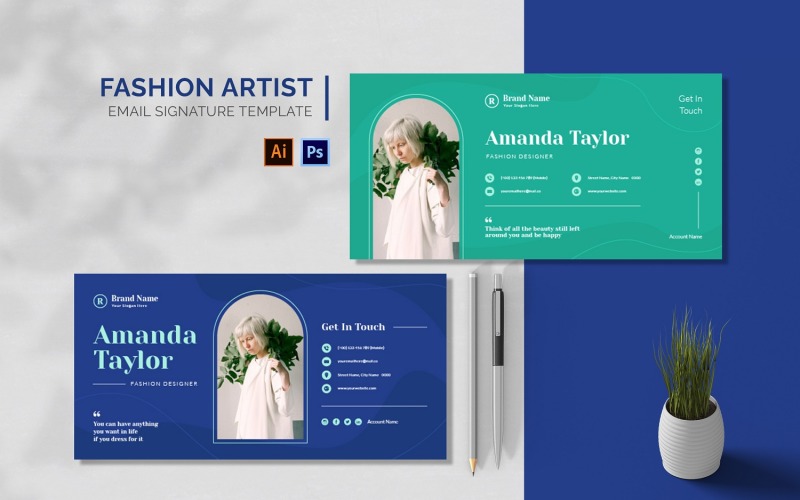 Fashion Artist Email Signature Corporate Identity