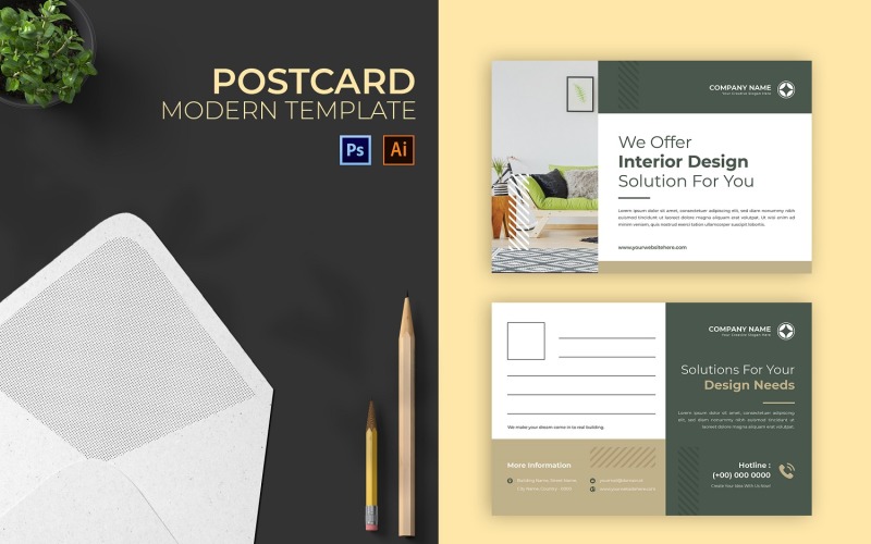 Indesol Architecture Post Card Corporate Identity