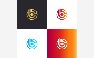 Letter B Music Logo Design Vector Template