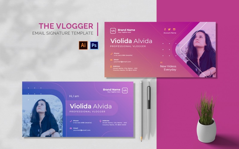 The Vlogger Email Signature Corporate Identity