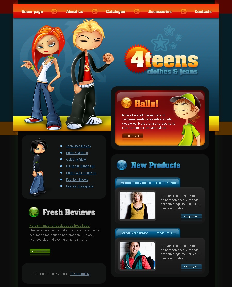 Apparel Website Template 21083