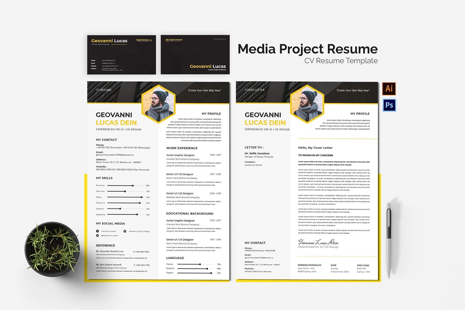 Kit Graphique #210004 Resume Cv Divers Modles Web - Logo template Preview