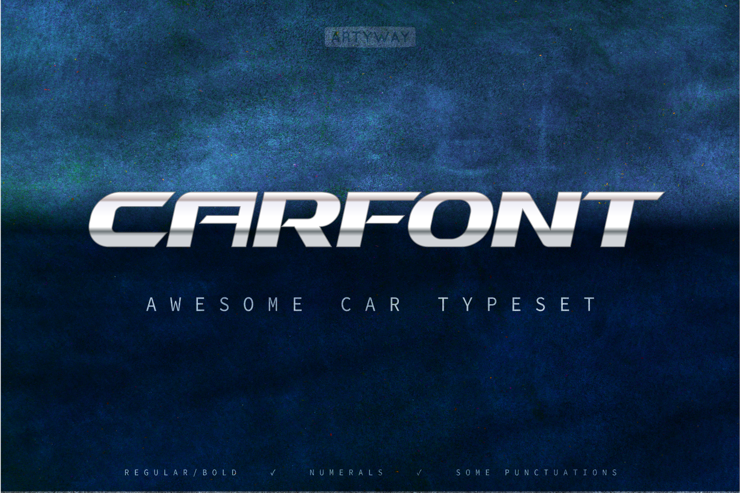 Carfont for sport and tech headline and logo