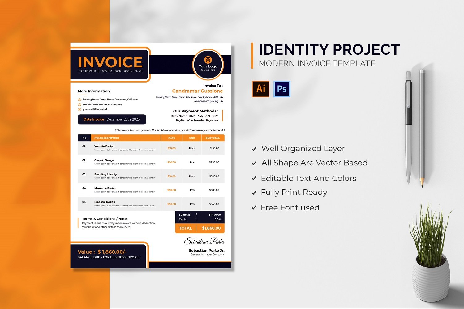 Template #210054 Invoice Accounting Webdesign Template - Logo template Preview