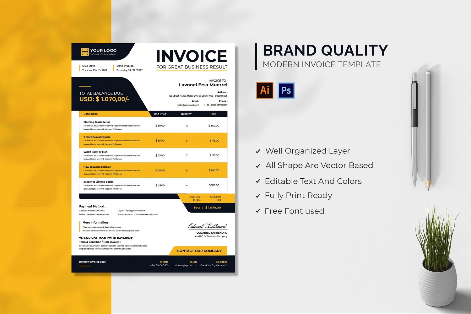 Template #210055 Invoice Accounting Webdesign Template - Logo template Preview