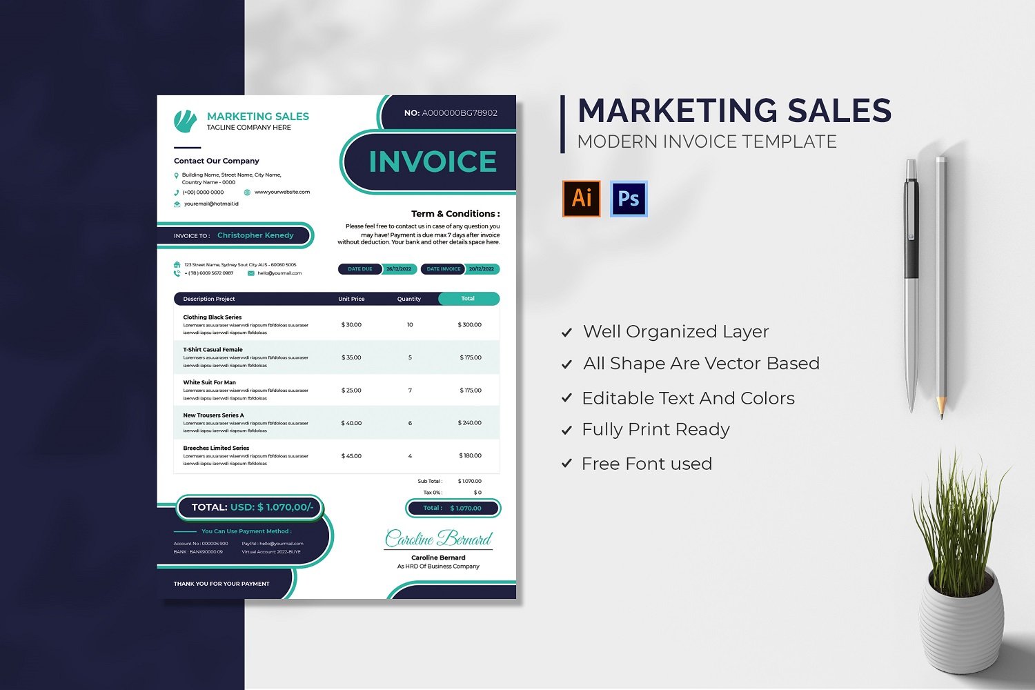 Template #210061 Invoice Accounting Webdesign Template - Logo template Preview