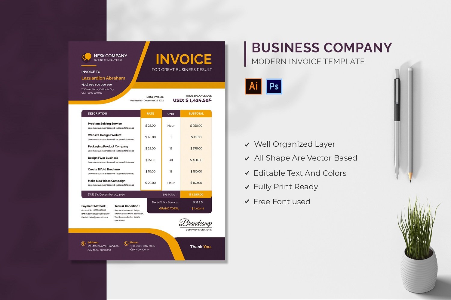 Kit Graphique #210069 Invoice Taxes Divers Modles Web - Logo template Preview