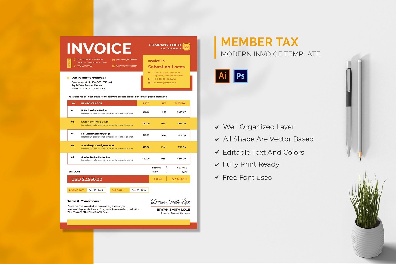 Kit Graphique #210073 Invoice Taxes Divers Modles Web - Logo template Preview