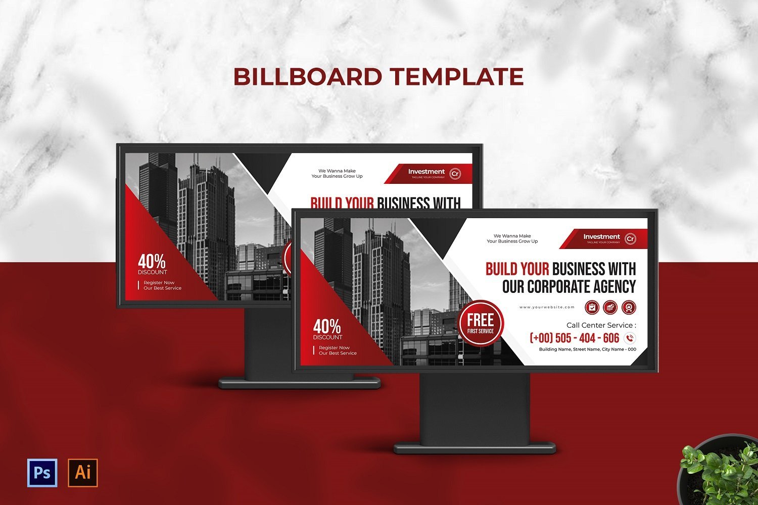 Template #210097 Outdoor Billboard Webdesign Template - Logo template Preview