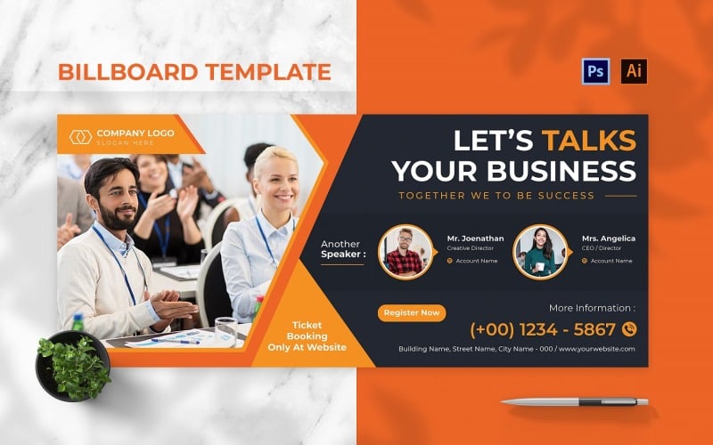 Business Talk Billboard Landscape Corporate Identity