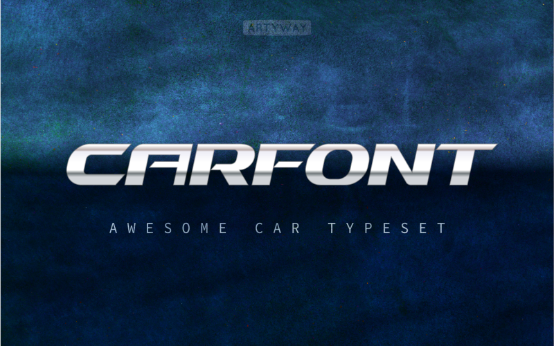 Carfont for sport and tech headline and logo Font