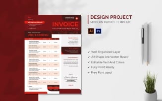 Design Project Invoice Template