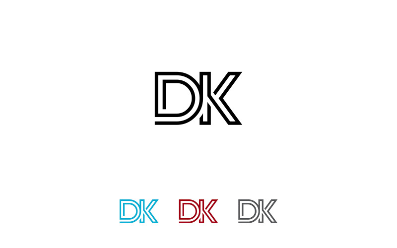 DK Letter Line Logo Design Vector Template or KD Logo Design Logo Template