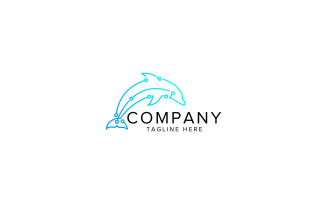 Dolphin Tag Logo Business Template