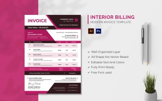 Interior Billing Invoice Template