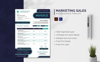 Marketing Sales Invoice Template