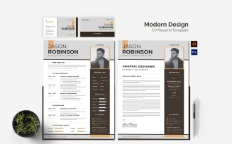 Modern Design CV Resume Set