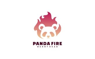 Panda Fire Negative Space Logo
