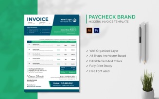 Paycheck Brand Invoice Template