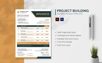 Project Building Invoice Template