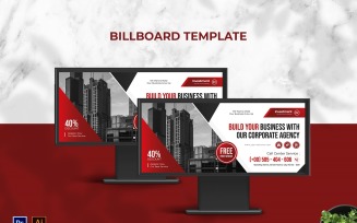 Red Corporate Agency Billboard Landscape