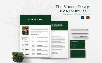 Sincere Design CV Resume Set