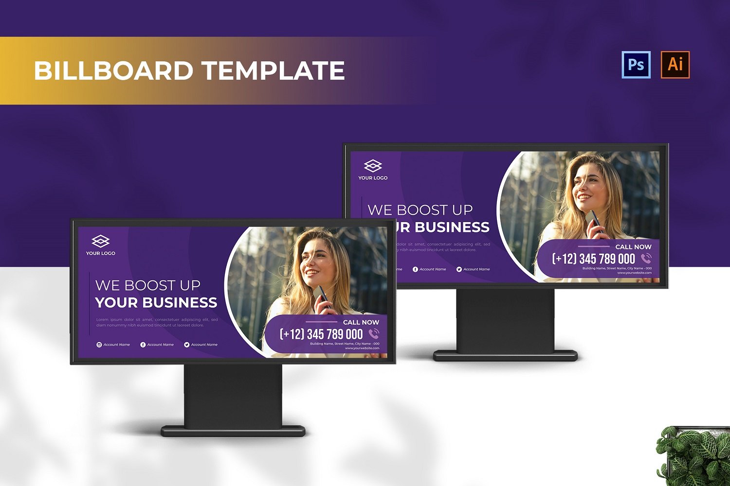 Template #210100 Outdoor Billboard Webdesign Template - Logo template Preview