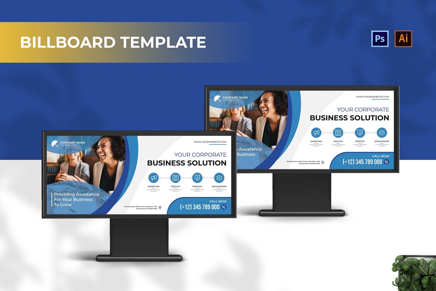 Template #210112 Outdoor Billboard Webdesign Template - Logo template Preview