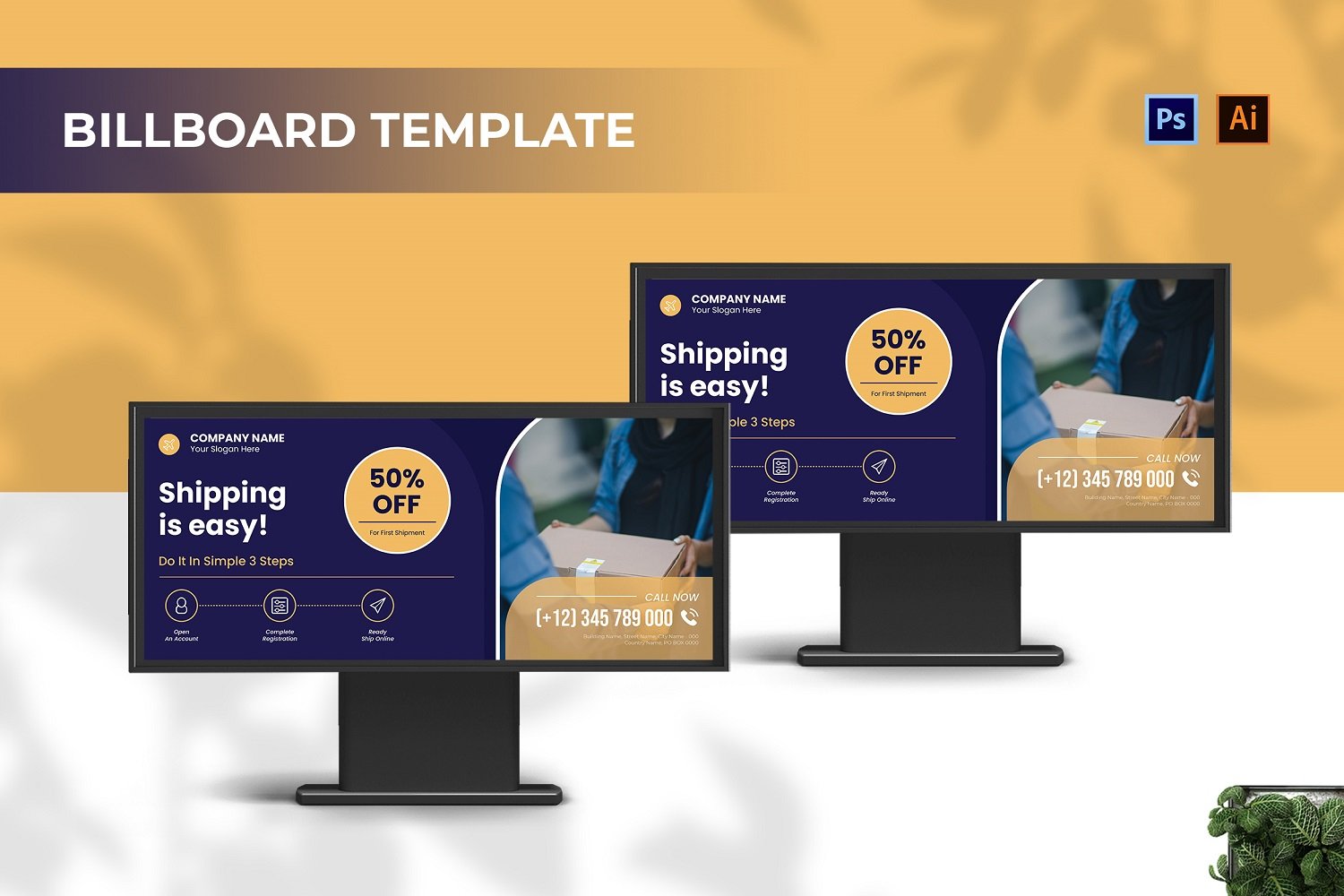 Template #210119 Outdoor Billboard Webdesign Template - Logo template Preview