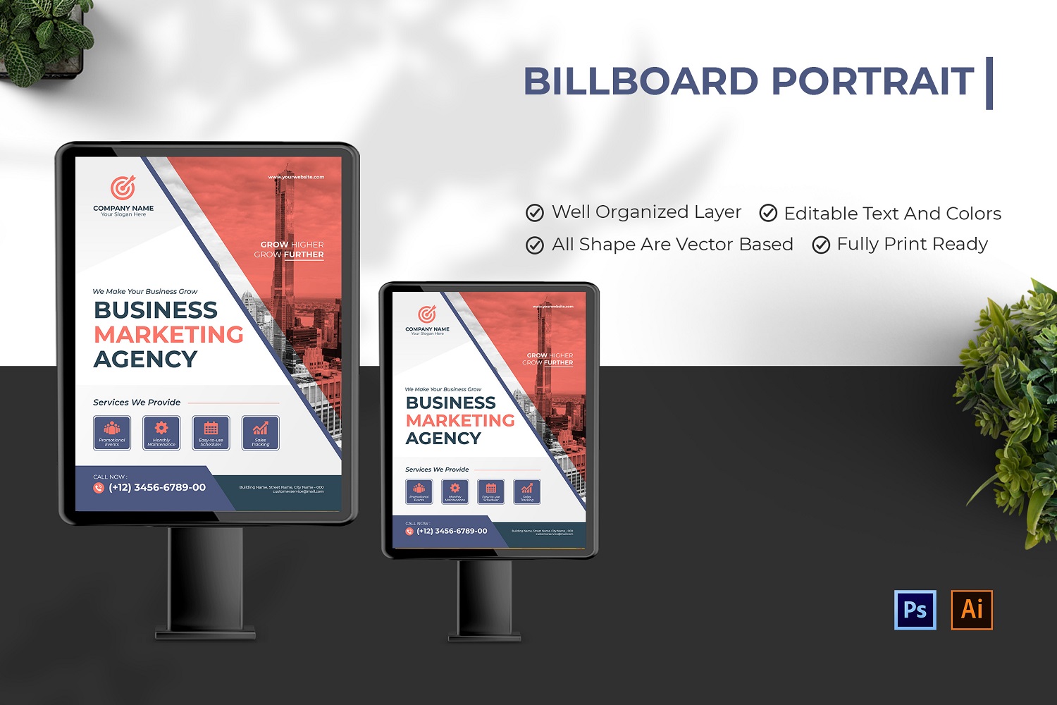 Template #210129 Outdoor Billboard Webdesign Template - Logo template Preview