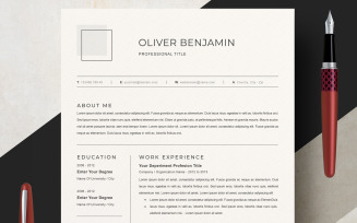 Oliver Benjamin / Clean Resume Template
