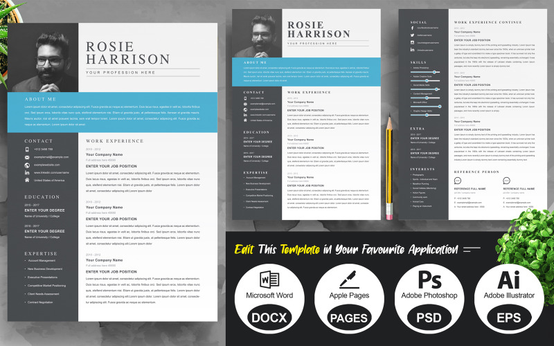 Rosie Harrison / CV Template Resume Template