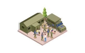 United Nations Peacekeepers Isometric Composition 2 210360710 Vector Illustration Concept