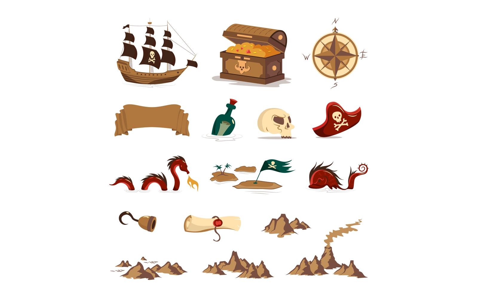 Kit Graphique #210296 Pirate Treasure Divers Modles Web - Logo template Preview