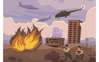 Military Actions 210250603 Vector Illustration Concept
