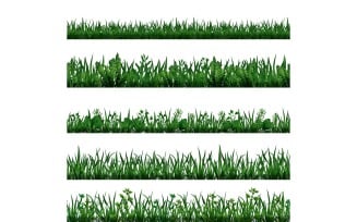 Green Grass Seamless Border 210200309 Vector Illustration Concept