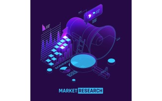 Market Research Isometric 210210122 Vector Illustration Concept