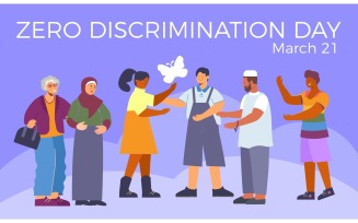 Zero Discrimination Day Card 210160222 Vector Illustration Concept