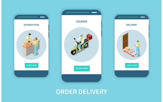 Order Delivery Isometric 210110932 Vector Illustration Concept
