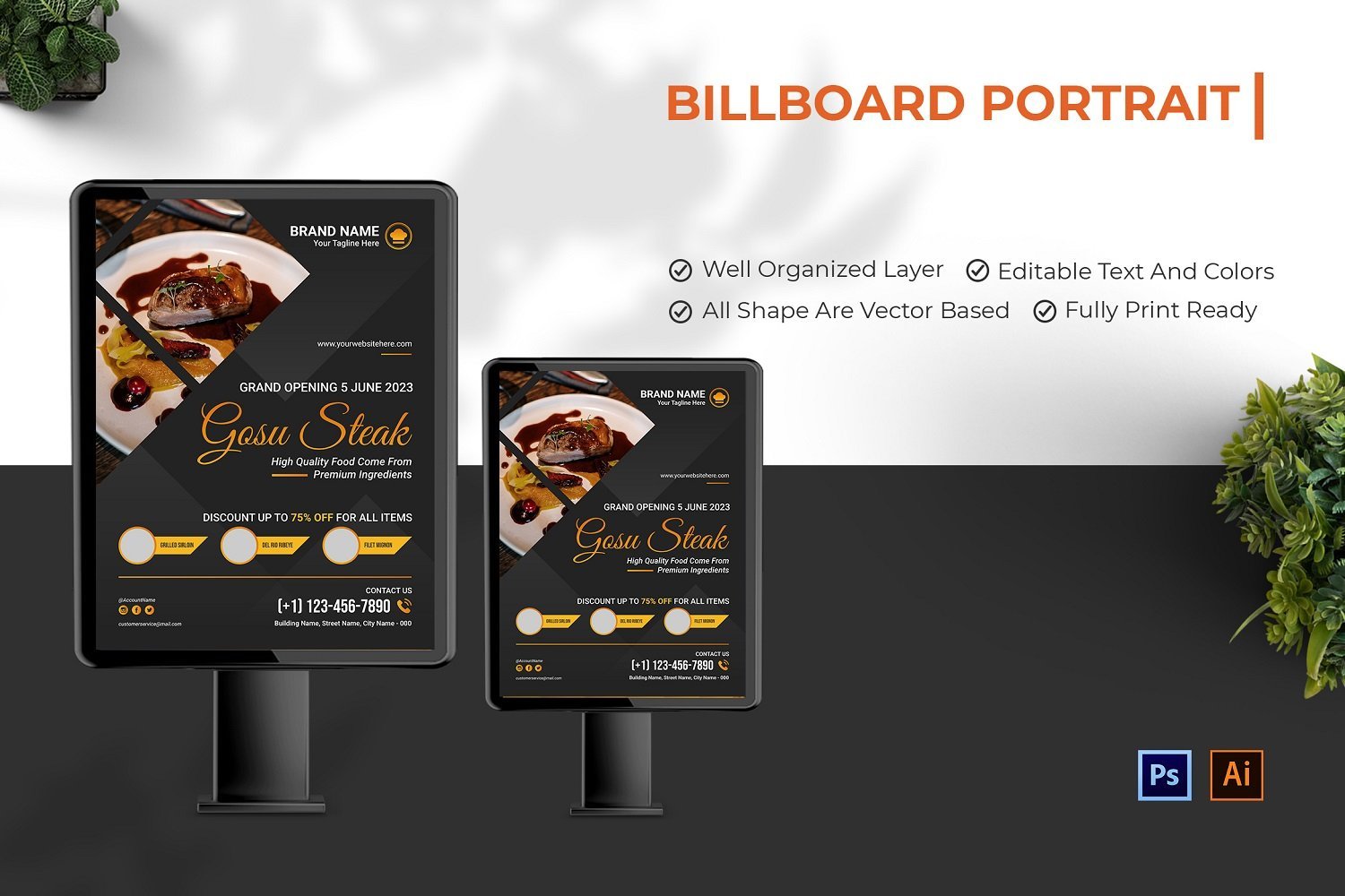 Template #210630 Outdoor Billboard Webdesign Template - Logo template Preview