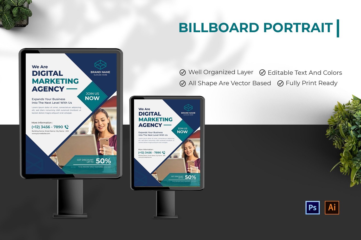 Template #210636 Outdoor Billboard Webdesign Template - Logo template Preview