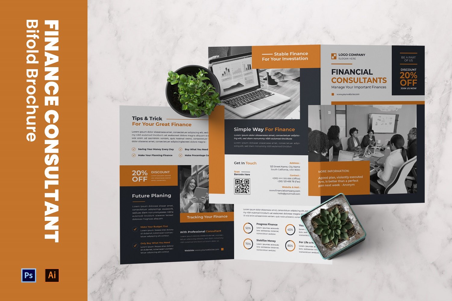 Template #210645 Bifold Flyer Webdesign Template - Logo template Preview