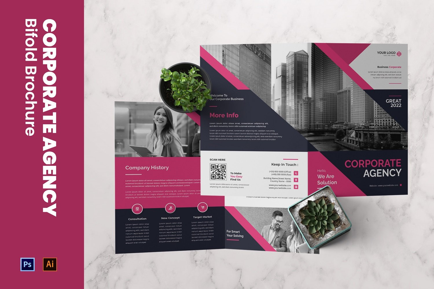 Template #210647 Bifold Flyer Webdesign Template - Logo template Preview