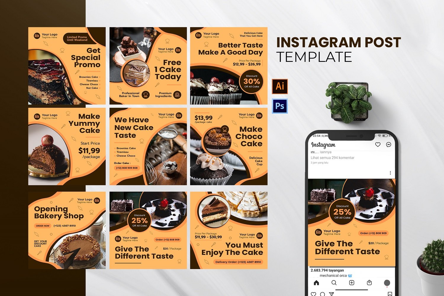 Kit Graphique #210677 Instagram Post Divers Modles Web - Logo template Preview