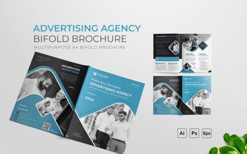Advertising Agency Bifold Brochure Corporate Identity