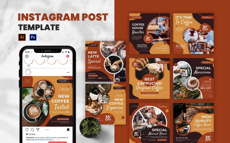 Coffee Shop Instagram Post Social Media