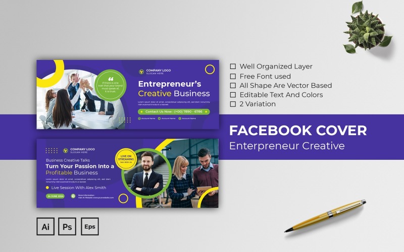 Enterpreneur Creative Facebook Cover Social Media