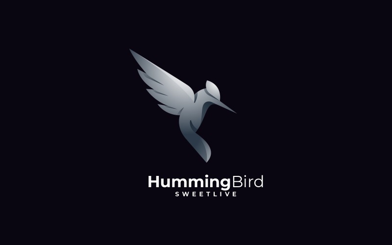 Hummingbird Gradient Logo Logo Template